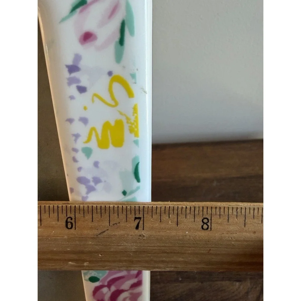 Vintage Ceramic Picture Frame Floral  90's EUC 5x7